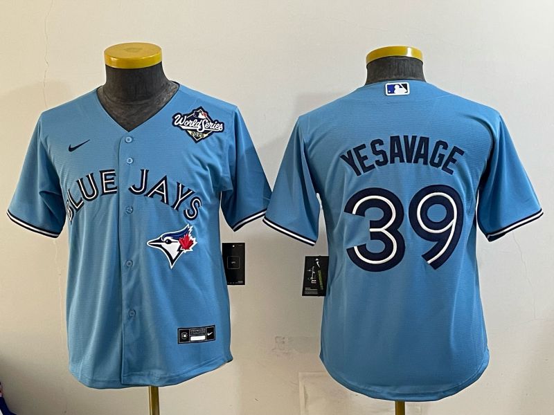 Youth Toronto Blue Jays #39 Yesavage Light Blue Game 2026 Nike MLB Jersey style 06